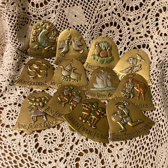 Other - Vintage Unique 12 Days of Christmas Bell Holiday Christmas Ornaments - All 12!
